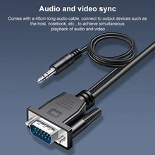 Load image into Gallery viewer, HDCO-VGAM2 1080P VGA Male to HDMI Female Converter with 3.5mm Audio Cable, HDCO-VGAM2