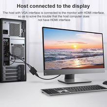 Load image into Gallery viewer, HDCO-VGAM2 1080P VGA Male to HDMI Female Converter with 3.5mm Audio Cable, HDCO-VGAM2