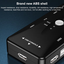 Load image into Gallery viewer, KSW-401V 4 VGA + 3 USB Ports to VGA KVM Switch Box with Control Button for Monitor, Keyboard, Mouse, Set-top box