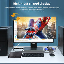 Load image into Gallery viewer, KSW-401V 4 VGA + 3 USB Ports to VGA KVM Switch Box with Control Button for Monitor, Keyboard, Mouse, Set-top box