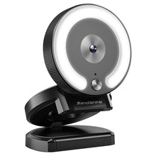 Load image into Gallery viewer, Landshine 90 Degree Wide-angle 2K USB Autofocus Computer Live Beauty HD Camera with Ring Light