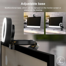 Load image into Gallery viewer, Landshine 90 Degree Wide-angle 2K USB Autofocus Computer Live Beauty HD Camera with Ring Light