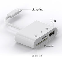 Load image into Gallery viewer, D-168 3 In 1 8 Pin OTG High-speed Card Reader, D-168