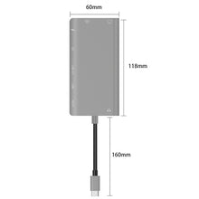 Load image into Gallery viewer, Onten 9591BD 8 in 1 USB-C / Type-C to PD USB-C / Type-C Charging + Gigabit Ethernet + Dual USB 3.0 + HDMI + VGA + SD Card Slot + 3.5mm AUX HUB, 9591BD Black, 9591BD Grey, 9591BD Silver