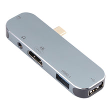 Load image into Gallery viewer, 5 in 1 USB-C / Type-C Male to PD USB-C / Type-C Charging + 3.5mm AUX + 4K HDMI + USB 3.1 + USB Female Adapter, 4K HDMI