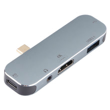 Load image into Gallery viewer, 5 in 1 USB-C / Type-C Male to PD USB-C / Type-C Charging + 3.5mm AUX + 4K HDMI + USB 3.1 + USB Female Adapter, 4K HDMI