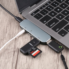 Load image into Gallery viewer, 5 in 1 USB-C / Type-C Male to PD USB-C / Type-C Charging + 3.5mm AUX + 4K HDMI + USB 3.1 + USB Female Adapter, 4K HDMI