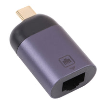 Load image into Gallery viewer, USB-C / Type-C Male to 100M RJ45 Female Adapter, 100M RJ45 Female Adapter