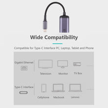 Load image into Gallery viewer, USB-C / Type-C Male to 100M RJ45 Female Adapter Cable, 100M RJ45 Female Cable
