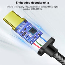 Load image into Gallery viewer, TA12-R2 USB-C / Type-C Male to 3.5mm Audio Female Single Crystal Copper Braid Earphone Adapter