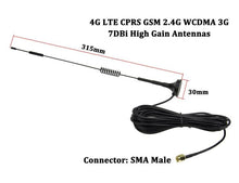 Load image into Gallery viewer, 7dBi SMA Male Connector High Gain 4G LTE CPRS GSM 2.4G WCDMA 3G Antenna Network Reception Adapter, 7dBi SMA 4G
