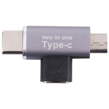 Load image into Gallery viewer, USB-C / Type-C Female to USB-C / Type-C Male + Micro USB Male Converter, Type-C Female to Type-C + Micro USB Male