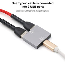 Load image into Gallery viewer, USB-C / Type-C Female to USB Female 1 to 2 Converter, Type-C Female to USB Female