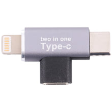 Load image into Gallery viewer, USB-C / Type-C Female to 8 Pin Male + USB-C / Type-C Male Converter