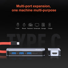 Load image into Gallery viewer, ROCK TR21 USB-C / Type-C to HDMI + USB3.0 x 3 + PD 4K 60Hz 5 in 1 Docking Station, TR21