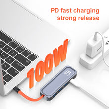 Load image into Gallery viewer, ROCK TR21 USB-C / Type-C to HDMI + USB3.0 x 3 + PD 4K 60Hz 5 in 1 Docking Station, TR21