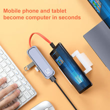 Load image into Gallery viewer, ROCK TR21 USB-C / Type-C to HDMI + USB3.0 x 3 + PD 4K 60Hz 5 in 1 Docking Station, TR21