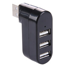 Load image into Gallery viewer, 180 Degree Rotation USB Head 3 Ports USB 2.0 Portable HUB