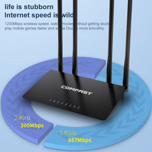 Load image into Gallery viewer, COMFAST CF-WR619AC V2 1200Mbps Dual Band Wireless Router, CF-WR619AC V2