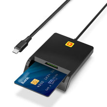 Load image into Gallery viewer, Rcoketek CR301 Type-C Plug Smart CAC Card Reader USB 2.0 Bank Card SIM Card Tax Reader, Type-C