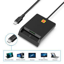 Load image into Gallery viewer, Rcoketek CR301 Type-C Plug Smart CAC Card Reader USB 2.0 Bank Card SIM Card Tax Reader, Type-C
