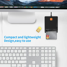 Load image into Gallery viewer, Rcoketek CR301 Type-C Plug Smart CAC Card Reader USB 2.0 Bank Card SIM Card Tax Reader, Type-C