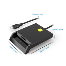 Load image into Gallery viewer, Rcoketek CR301 Type-C Plug Smart CAC Card Reader USB 2.0 Bank Card SIM Card Tax Reader, Type-C
