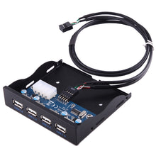 Load image into Gallery viewer, 3.5 inch Floppy Expansion Bay Front Panel 4 Ports USB 2.0 HUB  Adapter Connector