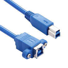 Load image into Gallery viewer, 50cm USB 3.0 B Female to B Male Connector Adapter Data Cable for Printer / Scanner, BF to BM, Length: 50cm