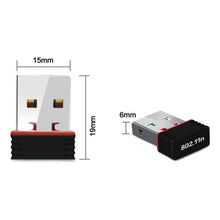 Load image into Gallery viewer, RTL8188 150Mbps 2.4GHz USB 2.0 WiFi Adapter External Network Card
