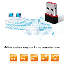 Load image into Gallery viewer, RTL8188 150Mbps 2.4GHz USB 2.0 WiFi Adapter External Network Card