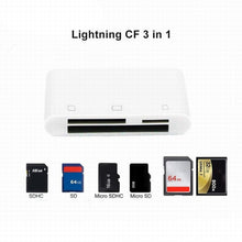 Load image into Gallery viewer, NK-1011 3 in 1 CF Card / TF Card / SD Card Reader For 8 Pin Devices