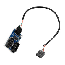 Load image into Gallery viewer, Rocketek HC427 9 Pin USB2.0 HUB Adapter One-to-Two Splitter Circuit Board, One-to-Two