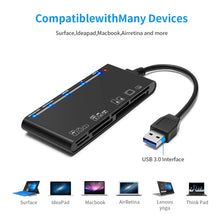 Load image into Gallery viewer, Rocketek CR7 USB3.0 Multi-function Card Reader CF / XD / MS / SD / TF Card 7 in 1, USB3.0