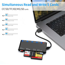 Load image into Gallery viewer, Rocketek CR7 USB3.0 Multi-function Card Reader CF / XD / MS / SD / TF Card 7 in 1, USB3.0