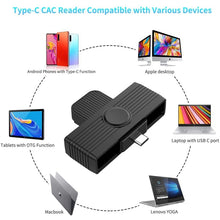 Load image into Gallery viewer, Rocketek CR318-C Type-C Smart Card / SIM / ID / CAC Card Reader, Type-C