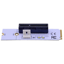 Load image into Gallery viewer, NGFF M.2 Key M to PCI-E 1X / 4X / 8X / 16X Graphics Card Mining Slot Adapter Riser Converter Card with LED &amp; 4 Pin Power Cable, VER003 with 4 Pin Power Cable