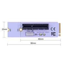 Load image into Gallery viewer, NGFF M.2 Key M to PCI-E 1X / 4X / 8X / 16X Graphics Card Mining Slot Adapter Riser Converter Card with LED &amp; 4 Pin Power Cable, VER003 with 4 Pin Power Cable