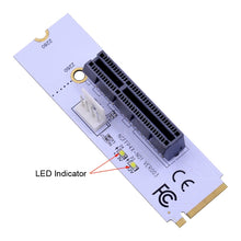 Load image into Gallery viewer, NGFF M.2 Key M to PCI-E 1X / 4X / 8X / 16X Graphics Card Mining Slot Adapter Riser Converter Card with LED &amp; 4 Pin Power Cable, VER003 with 4 Pin Power Cable