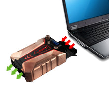 Load image into Gallery viewer, Ice Troll 7 COOLCOLD Portable Laptop Notebook Fan Turbo Radiator Ultra Silent Cooling Fan, AC 220V(Bronze)