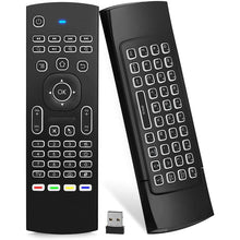 Load image into Gallery viewer, MX3-L White Backlit Version 2.4GHz Fly Air Mouse Wireless Keyboard Remote Control, White Backlit Version