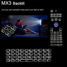Load image into Gallery viewer, MX3-L White Backlit Version 2.4GHz Fly Air Mouse Wireless Keyboard Remote Control, White Backlit Version