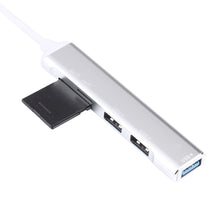 Load image into Gallery viewer, 5 in 1 USB-C / Type-C 3.1 to SD / TF Card Slot + 3 USB 3.0 Ports Multifunctional Docking Station HUB, USB-C / Type-C 3.1