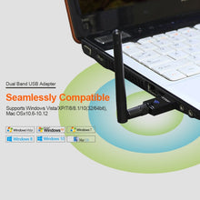 Load image into Gallery viewer, EDUP EP-DB1607 600Mbps 2.4GHz &amp; 5GHz Dual Band Wireless Wifi USB 2.0 Ethernet Adapter Network Card, EP-DB1607