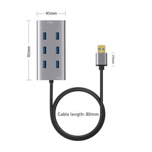 Load image into Gallery viewer, 8108 7 Ports USB 3.0 to USB 3.0 HUB, Cable Length: 80cm, 8108