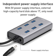 Load image into Gallery viewer, 8108 7 Ports USB 3.0 to USB 3.0 HUB, Cable Length: 80cm, 8108