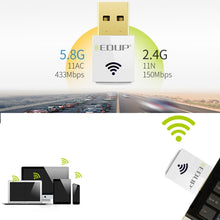 Load image into Gallery viewer, EDUP EP-AC1619 Mini Wireless USB 600Mbps 2.4G / 5.8Ghz 150M+433M Dual Band WiFi Network Card for Nootbook / Laptop / PC, EP-AC1619 600Mbps (White), EP-AC1619 600Mbps (Black)