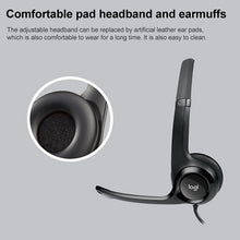 Load image into Gallery viewer, Logitech H390 USB Wired Headset Stereo Headphones with Noise-Cancelling Microphone