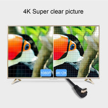 Load image into Gallery viewer, 60cm 4K x 2K HDMI 2.0 Version High Speed 270 Degree Right Angle HDMI Male to 270 Degree Right Angle HDMI Male Cable with Ethernet, Right Angle, Length: 60cm