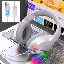 Load image into Gallery viewer, YINDIAO Q2 Head-mounted Wired Gaming Headset with Microphone, Version: Single USB Sound Card, Q2 Single USB Sound Card(Black), Q2 Single USB Sound Card(White)